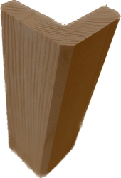 Baguette d'angle EXTERIEURE Nord Blanc - 55 x 55 mm x 3.25 ml - Traité CL3 Brun